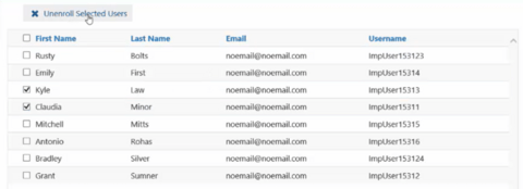 Demonstration of Manage Courses